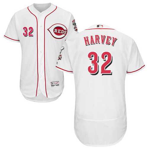 Men's Cincinnati Reds #32 Matt Harvey White Flexbase Authentic Collection Stitched MLB]